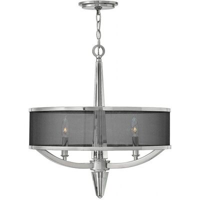 Suspension 3 lumières Quintiesse Ascher - Nickel poli et cristal - Publicité Suspension 3 lumières Quintiesse Ascher - Nickel poli et cristal - Publicité