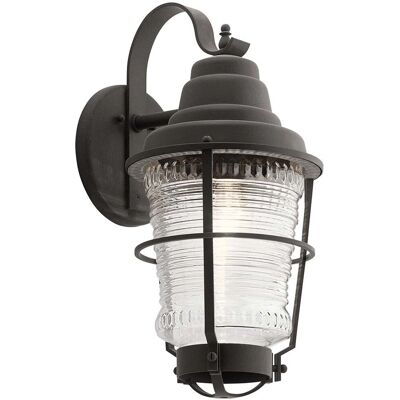 Kichler Weathered Zinc Outdoor Wall Light - Chance Harbor Large Lantern Kichler Weathered Zinc Outdoor Wall Light - Chance Harbor Large Lantern