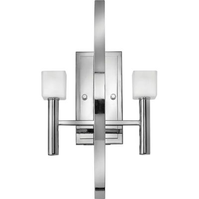 Hinkley Mondo Wandleuchte - Mattglas, Chrom - 2 Licht Hinkley Mondo Wandleuchte - Mattglas, Chrom - 2 Licht