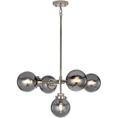 Elstead Lighting Kula 5 Licht Kronleuchter - Rauchspiegel - Moderner Retro-Stil Elstead Lighting Kula 5 Licht Kronleuchter - Rauchspiegel - Moderner Retro-Stil