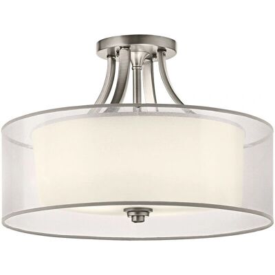 Elstead Lighting, Wandleuchte + Deckenleuchte, Lacey Deckenleuchte E27 4-fach Antikes Zinn Weiss-organza (E27) Elstead Lighting, Wandleuchte + Deckenleuchte, Lacey Deckenleuchte E27 4-fach Antikes Zinn Weiss-organza (E27)