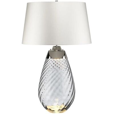 Elstead Lena 2-Licht-Tischlampe - Rauch, Off-White Schirm Elstead Lena 2-Licht-Tischlampe - Rauch, Off-White Schirm