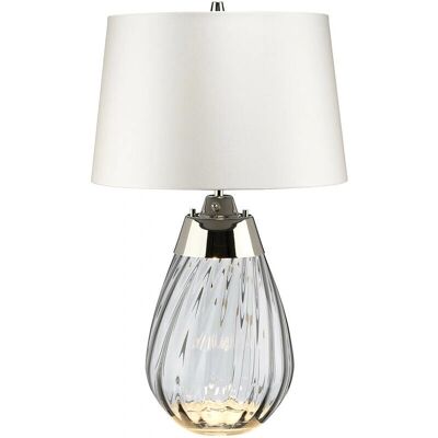 Elstead Lighting Lena 2-flammig Kleine Rauchglas Tischleuchte - Tischlampe Elstead Lighting Lena 2-flammig Kleine Rauchglas Tischleuchte - Tischlampe