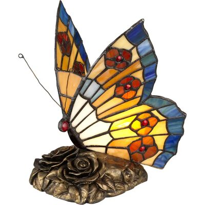 Quoizel Schmetterlings Tiffany-Lampe - G9 Bronze Quoizel Schmetterlings Tiffany-Lampe - G9 Bronze