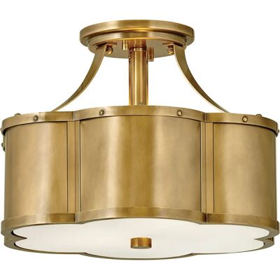 Hinkley Chance Semi-Flush Ceiling Light Heritage Brass Hinkley Chance Semi-Flush Ceiling Light Heritage Brass