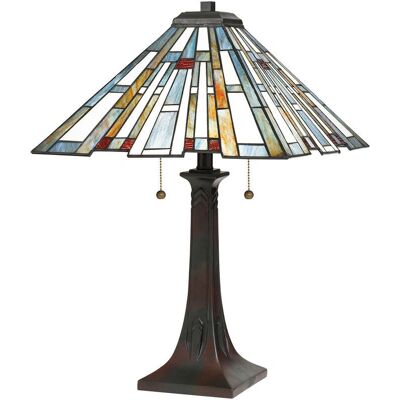 Quoizel Maybeck 2-Leuchten Tiffany Tischlampe - Tischlampe Quoizel Maybeck 2-Leuchten Tiffany Tischlampe - Tischlampe