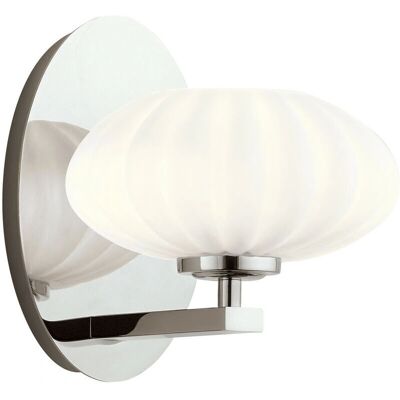 Kichler PIM Wandleuchte - Satin-Opal-Glas - Chrom-Finish - Badezimmer IP44 Kichler PIM Wandleuchte - Satin-Opal-Glas - Chrom-Finish - Badezimmer IP44