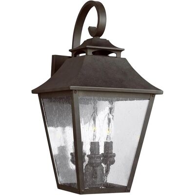 Feiss Galena 3-Flamm Außen-Wandlampe - Schwarz - IP44 Feiss Galena 3-Flamm Außen-Wandlampe - Schwarz - IP44