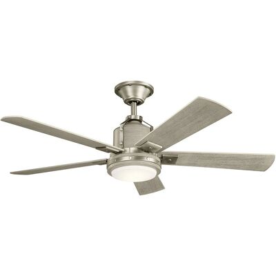 Kichler Colerne 132 cm gebürstetes Nickel Walnuss Weiß Kichler Colerne 132 cm gebürstetes Nickel Walnuss Weiß
