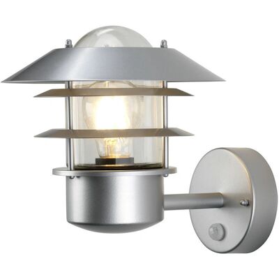 Netlighting Helsingor Lanterna Esterna Argento Sensore PIR IP44 - Lampada da Parete Esterna Netlighting Helsingor Lanterna Esterna Argento Sensore PIR IP44 - Lampada da Parete Esterna