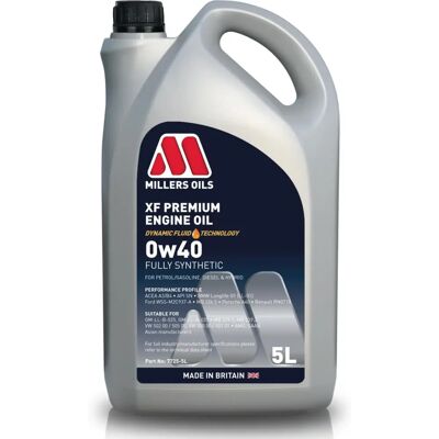 Millers Oils Xf Premium 0W-40 Engine Oil Millers Oils Xf Premium 0W-40 Engine Oil
