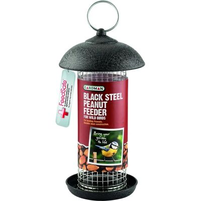 Gardman Black Steel Peanut Feeder - Bird Feeder Gardman Black Steel Peanut Feeder - Bird Feeder