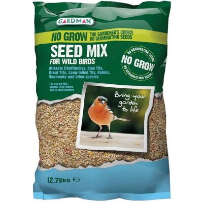 Gardman No Grow Seed Mix - Wild Birds - 12.75kg Gardman No Grow Seed Mix - Wild Birds - 12.75kg