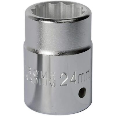Sealey S34/24 WallDrive Socket - 24mm, 3/4"Sq Drive, Forged Chrome Vanadium Sealey S34/24 WallDrive Socket - 24mm, 3/4"Sq Drive, Forged Chrome Vanadium