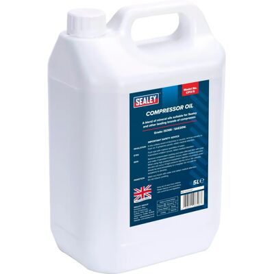 Sealey CPO/5 Compressor Oil - Mineral Oil Blend for Compressors Sealey CPO/5 Compressor Oil - Mineral Oil Blend for Compressors