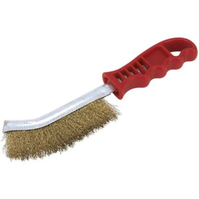 Sealey WB05/R Escova de arame com cabo de plástico e latão - Escova de arame Sealey WB05/R Escova de arame com cabo de plástico e latão - Escova de arame