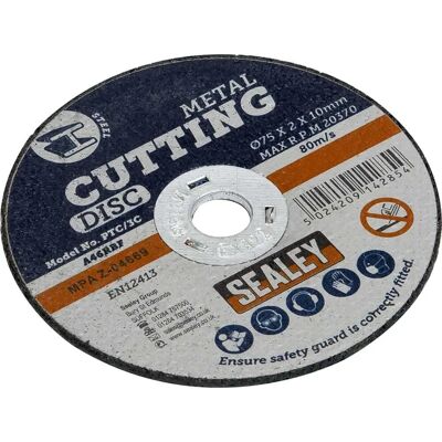Sealey PTC/3C Disco de corte - 75mm, 2mm, Ø10mm - Corte Sealey PTC/3C Disco de corte - 75mm, 2mm, Ø10mm - Corte