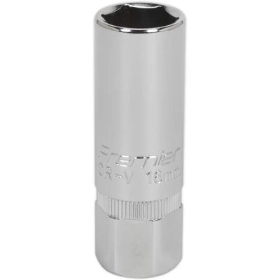 Sealey S12SP10 Soquete para vela de ignição em Chrome Vanadium - 16mm, 1/2" Acionamento Sealey S12SP10 Soquete para vela de ignição em Chrome Vanadium - 16mm, 1/2" Acionamento
