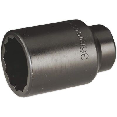 Sealey SX006 Impact Steckschlüssel - 36mm Tiefe Bi-Hex - 1/2" Antrieb Sealey SX006 Impact Steckschlüssel - 36mm Tiefe Bi-Hex - 1/2" Antrieb