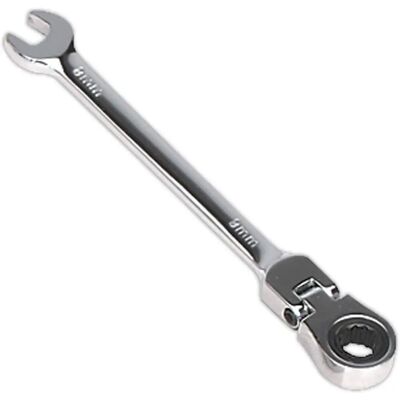 Sealey FHRCW08 Flexible Head Ratchet Spanner 8mm - Ratchet Spanner Sealey FHRCW08 Flexible Head Ratchet Spanner 8mm - Ratchet Spanner