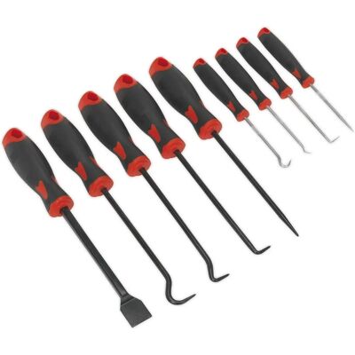Sealey AK5209 Spachtel- & Haken-Set - 9 Stück, Robuste Stahlwellen Sealey AK5209 Spachtel- & Haken-Set - 9 Stück, Robuste Stahlwellen