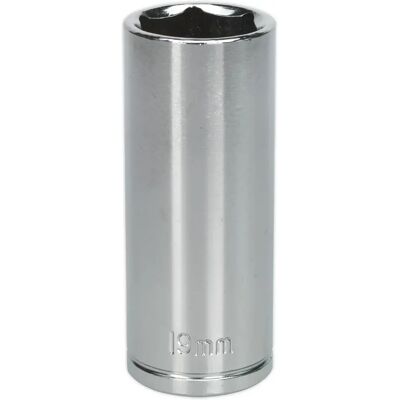 Siegen S0597 Deep WallDrive Socket - 19mm 3/8"Sq Deep Wall Drive Socket Siegen S0597 Deep WallDrive Socket - 19mm 3/8"Sq Deep Wall Drive Socket