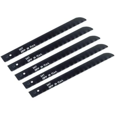 Sealey SA346/B24 Air Saw Blade - 24 TPI Pack of 5 Sealey SA346/B24 Air Saw Blade - 24 TPI Pack of 5