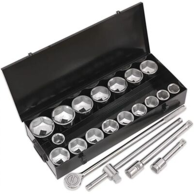 Siegen S0768 Socket Set 21pc 1"sq Drive Metric - Tools Siegen S0768 Socket Set 21pc 1"sq Drive Metric - Tools