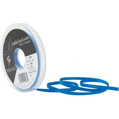 Berisfords Mörk Royal Dubbel Siden Satinband - 5mm - per meter Berisfords Mörk Royal Dubbel Siden Satinband - 5mm - per meter