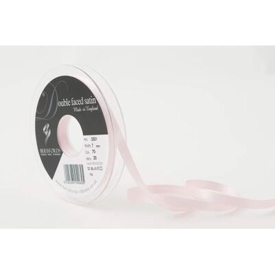 Berisfords Ruban de satin double face rose 70 - 7mm - au mètre Berisfords Ruban de satin double face rose 70 - 7mm - au mètre
