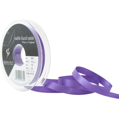 Ruban en satin double face Berisfords 10mm - Violet Ruban en satin double face Berisfords 10mm - Violet
