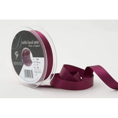 Ruban en satin tissé Berisfords - Vin - 15mm, 1m - Ruban - Publicité Ruban en satin tissé Berisfords - Vin - 15mm, 1m - Ruban - Publicité