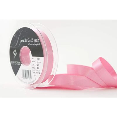 Ruban en satin double face Berisfords 15mm - 52 Hot Pink - au mètre Ruban en satin double face Berisfords 15mm - 52 Hot Pink - au mètre
