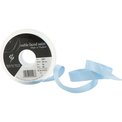 Berisfords Dubbel Satijnlint - 76 Korenbloem - 15mm - Masking Tape Berisfords Dubbel Satijnlint - 76 Korenbloem - 15mm - Masking Tape
