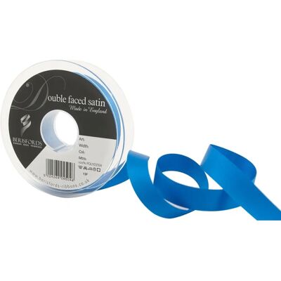 Berisfords Satin Ribbon Dark Royal - Double-sided - 15mm - per meter Berisfords Satin Ribbon Dark Royal - Double-sided - 15mm - per meter