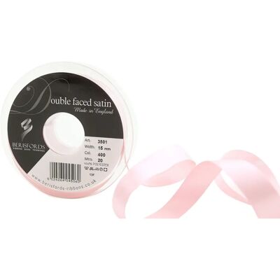 Berisfords 15mm ruban en satin double face - 400 Azalee rose - au mètre Berisfords 15mm ruban en satin double face - 400 Azalee rose - au mètre