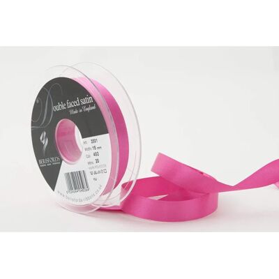 Ruban de satin Berisfords Fuchsia - 15mm double face pour artisanat Ruban de satin Berisfords Fuchsia - 15mm double face pour artisanat