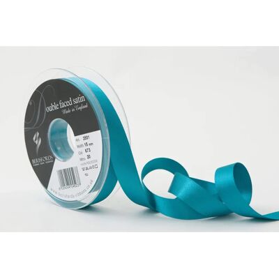 Ruban en satin double face Berisfords 15mm - Malibu Blue - Diverses largeurs Ruban en satin double face Berisfords 15mm - Malibu Blue - Diverses largeurs