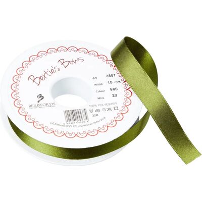 Berisfords Ruban en satin double face - 15mm - Par mètre Berisfords Ruban en satin double face - 15mm - Par mètre