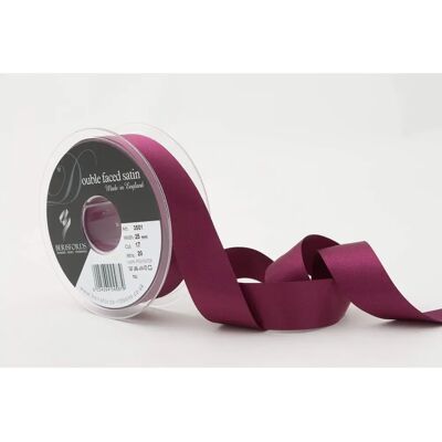 Berisfords Modello 17 - Nastro in raso doppio faccia - Vino Berisfords Modello 17 - Nastro in raso doppio faccia - Vino