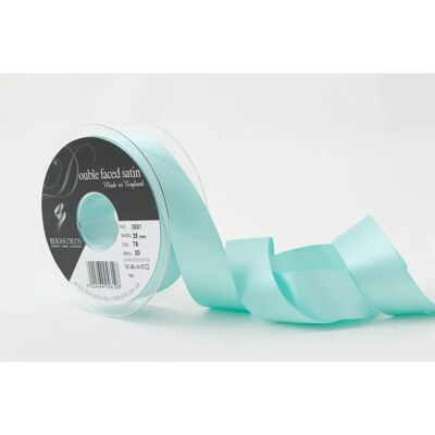 Ruban de satin double face Berisfords Aqua - 25mm Ruban de satin double face Berisfords Aqua - 25mm