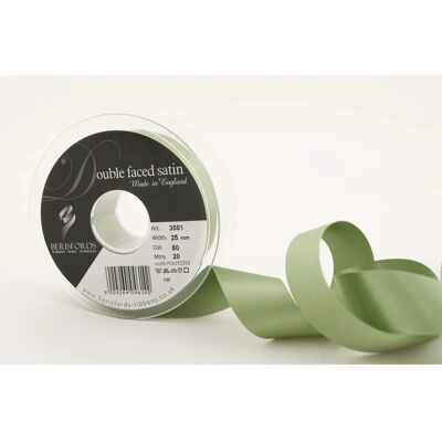 Ruban satin double kaki Berisfords 25mm - 20m Ruban satin double kaki Berisfords 25mm - 20m