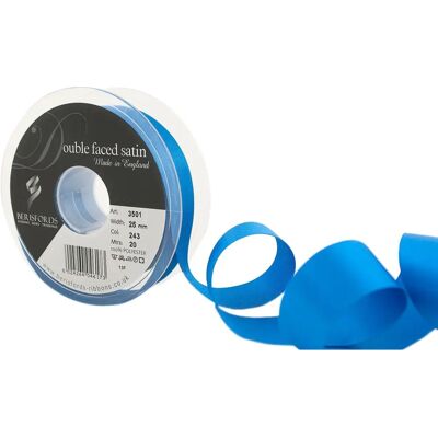 Berisfords Dark Royal Satin Ribbon - 25mm - per Meter Berisfords Dark Royal Satin Ribbon - 25mm - per Meter