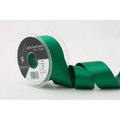 Nastro in raso doppio faccia Hunter Green Berisfords - 35mm Nastro in raso doppio faccia Hunter Green Berisfords - 35mm
