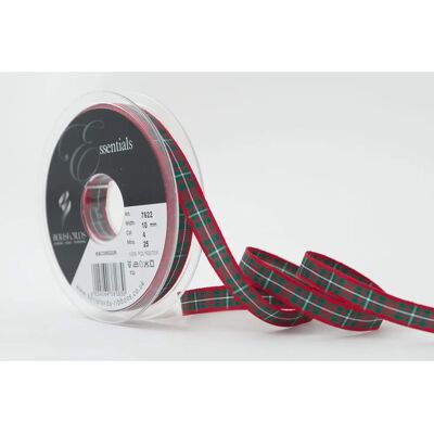 Berisfords 10mm Tartan Ribbon - 4 Macgregor - per meter Berisfords 10mm Tartan Ribbon - 4 Macgregor - per meter