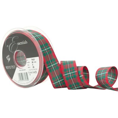 Fascia tartan Berisfords 4 Macgregor - 25mm - al metro - Fascia Fascia tartan Berisfords 4 Macgregor - 25mm - al metro - Fascia