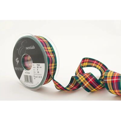 Berisfords Buchanan Tartan Ribbon 25mm per meter Berisfords Buchanan Tartan Ribbon 25mm per meter