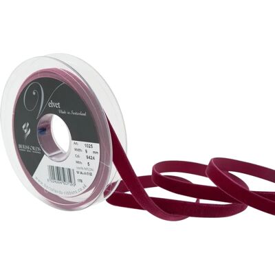Beresfords Sammetband Mini Rulle - 5m - Vin - Kreativ Tillbehör Beresfords Sammetband Mini Rulle - 5m - Vin - Kreativ Tillbehör
