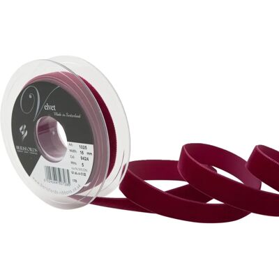 Ruban en Velours Berisfords Mini-Rouleau - 16mm Vin - Accessoire de DIY Ruban en Velours Berisfords Mini-Rouleau - 16mm Vin - Accessoire de DIY