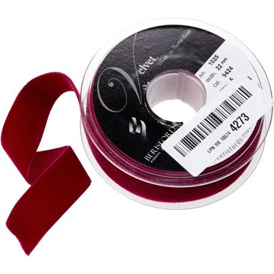 Ruban en Velours Berisfords Mini Roulé - 22mm - Vin - Accessoire de bricolage Ruban en Velours Berisfords Mini Roulé - 22mm - Vin - Accessoire de bricolage